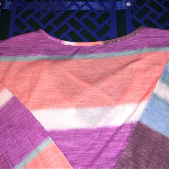 🍭 Multi Colored Striped Criss Cross Top - Picture 5 of 5